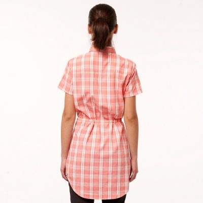 Dámska košeľa voľnočasová krátky rukáv dlhý štýl LEWINA 16