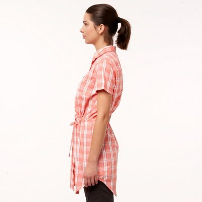 Dámska košeľa voľnočasová krátky rukáv dlhý štýl LEWINA 17