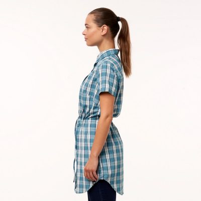 Dámska košeľa voľnočasová krátky rukáv dlhý štýl LEWINA 4