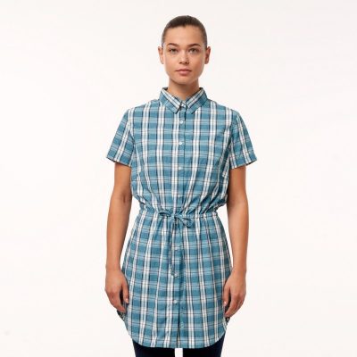 Dámska košeľa voľnočasová krátky rukáv dlhý štýl LEWINA