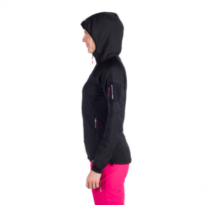 Dámsky fleecový melanžový sveter s kapucňou MARCELLA 15