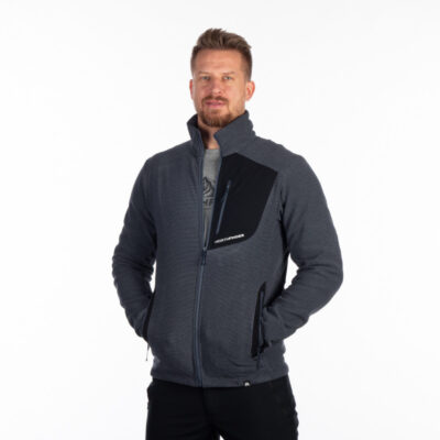 Pánska fleecová mikina melanžová BOB 17