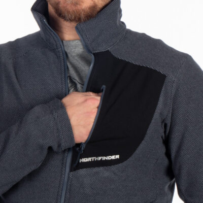 Pánska fleecová mikina melanžová BOB 18