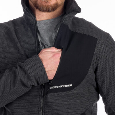 Pánska fleecová mikina melanžová BOB 6