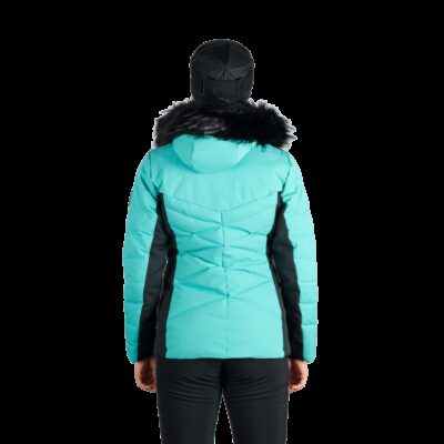 Dámska lyžiarska trendy zateplená bunda s kožušinou ABIGAYLE 11