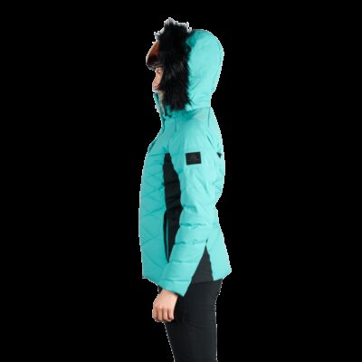 Dámska lyžiarska trendy zateplená bunda s kožušinou ABIGAYLE 16