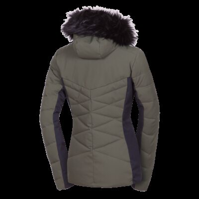 Dámska lyžiarska trendy zateplená bunda s kožušinou ABIGAYLE 31
