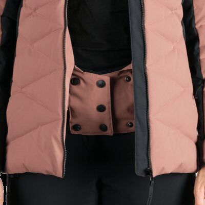 Dámska lyžiarska trendy zateplená bunda s kožušinou ABIGAYLE 21