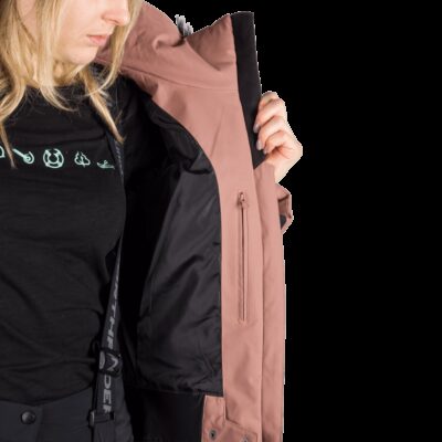 Dámska lyžiarska trendy zateplená bunda s kožušinou ABIGAYLE 22