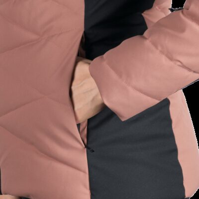 Dámska lyžiarska trendy zateplená bunda s kožušinou ABIGAYLE 23