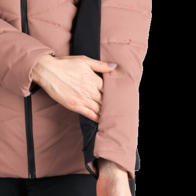 Dámska lyžiarska trendy zateplená bunda s kožušinou ABIGAYLE 24