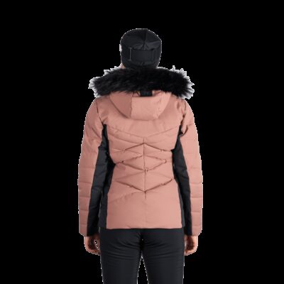 Dámska lyžiarska trendy zateplená bunda s kožušinou ABIGAYLE 27