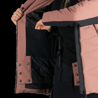 Dámska lyžiarska trendy zateplená bunda s kožušinou ABIGAYLE 28