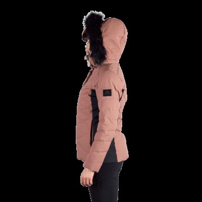 Dámska lyžiarska trendy zateplená bunda s kožušinou ABIGAYLE 29
