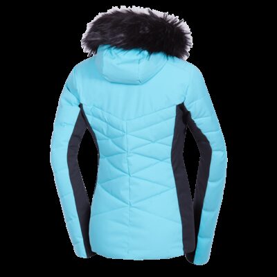 Dámska lyžiarska trendy zateplená bunda s kožušinou ABIGAYLE 3