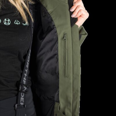 Dámska lyžiarska trendy zateplená bunda s kožušinou ABIGAYLE 34