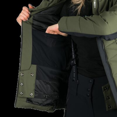 Dámska lyžiarska trendy zateplená bunda s kožušinou ABIGAYLE 39