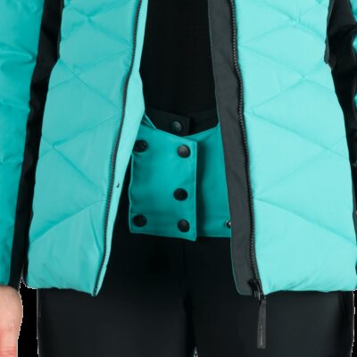 Dámska lyžiarska trendy zateplená bunda s kožušinou ABIGAYLE 4