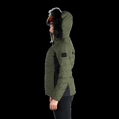 Dámska lyžiarska trendy zateplená bunda s kožušinou ABIGAYLE 42