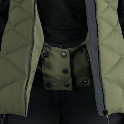 Dámska lyžiarska trendy zateplená bunda s kožušinou ABIGAYLE 44