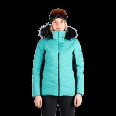 Dámska lyžiarska trendy zateplená bunda s kožušinou ABIGAYLE 6