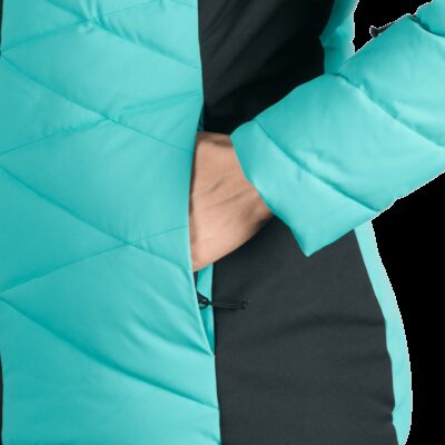 Dámska lyžiarska trendy zateplená bunda s kožušinou ABIGAYLE 8