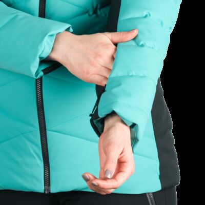 Dámska lyžiarska trendy zateplená bunda s kožušinou ABIGAYLE 9