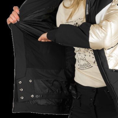 Dámska lyžiarska trendy zateplená komfortná bunda ABIGALE 42