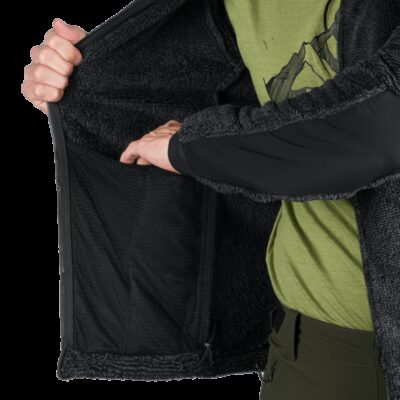 Pánsky sherpa flísový sveter so spevnenými částmi MIKOLAJ 15