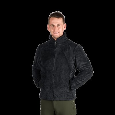 Pánsky sherpa flísový sveter so spevnenými částmi MIKOLAJ 16