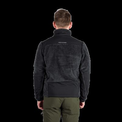 Pánsky sherpa flísový sveter so spevnenými částmi MIKOLAJ 17