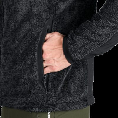 Pánsky sherpa flísový sveter so spevnenými částmi MIKOLAJ 19