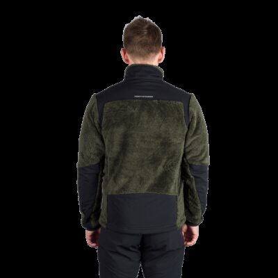 Pánsky sherpa flísový sveter so spevnenými částmi MIKOLAJ 22