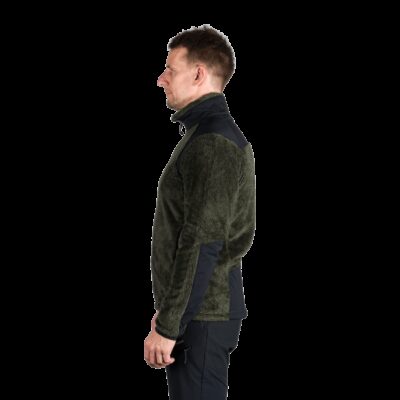 Pánsky sherpa flísový sveter so spevnenými částmi MIKOLAJ 25