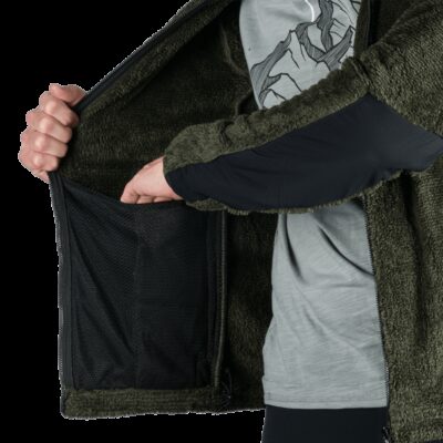 Pánsky sherpa flísový sveter so spevnenými částmi MIKOLAJ 28