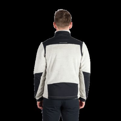 Pánsky sherpa flísový sveter so spevnenými částmi MIKOLAJ 33