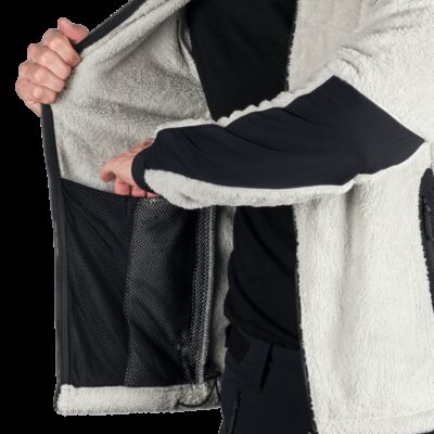 Pánsky sherpa flísový sveter so spevnenými částmi MIKOLAJ 35