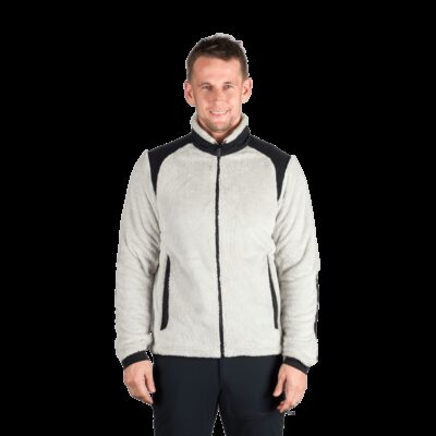 Pánsky sherpa flísový sveter so spevnenými částmi MIKOLAJ 36