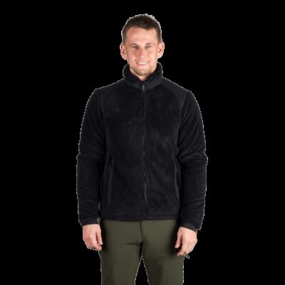 Pánsky sherpa flísový sveter so spevnenými částmi MIKOLAJ 4